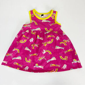 NEW Tucker and Tate Pink Animal Rainbow Dress Sleeveless Baby Toddler Girl 9M